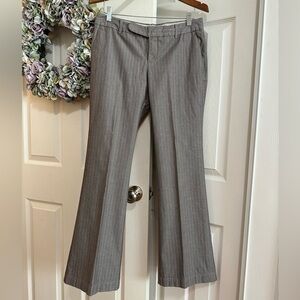 Banana Republic Ryan Fit Grey Pink Striped Stretch Pants